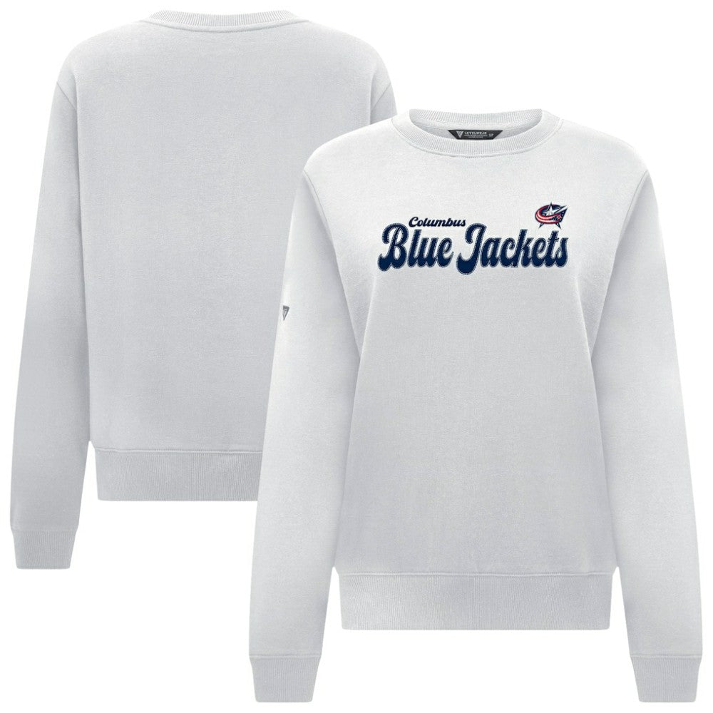 Columbus Blue Jackets Levelwear Women's Yvette Big Script Tri-Blend Sweatshirt