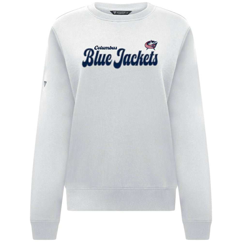 Columbus Blue Jackets Levelwear Women's Yvette Big Script Tri-Blend Sweatshirt