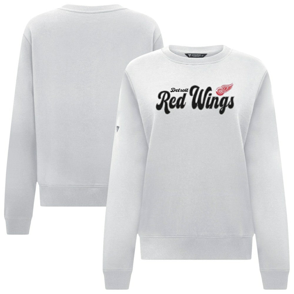 Detroit Red Wings Levelwear Women's Yvette Big Script Tri-Blend Sweatshirt
