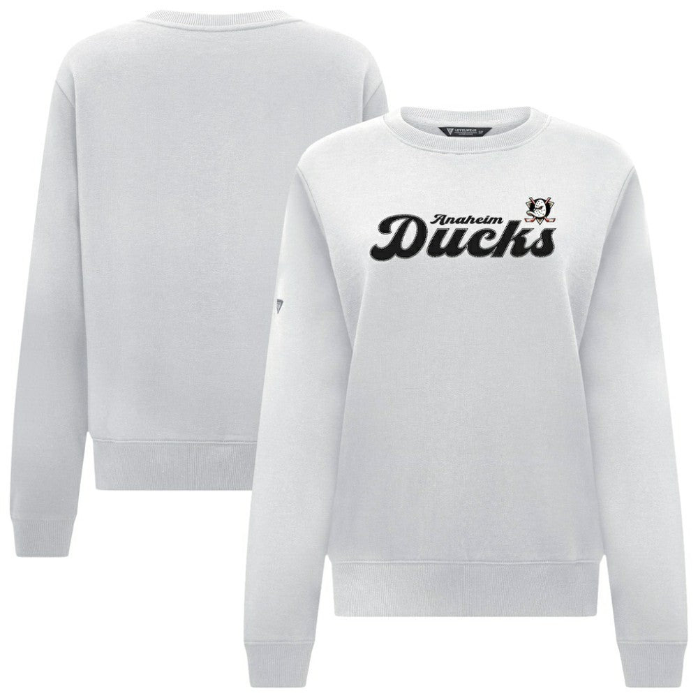 Anaheim Ducks Levelwear Women's Yvette Big Script Tri-Blend Sweatshirt