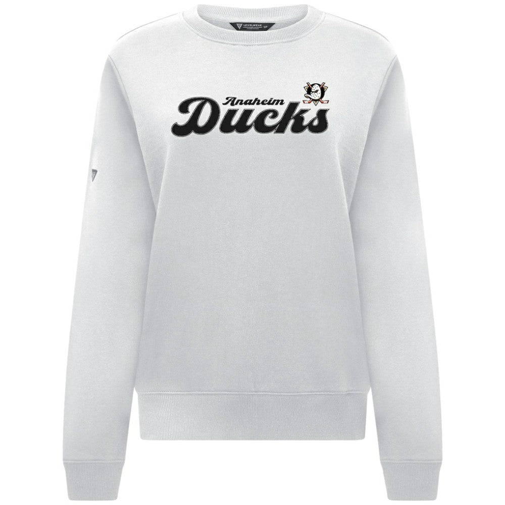 Anaheim Ducks Levelwear Women's Yvette Big Script Tri-Blend Sweatshirt