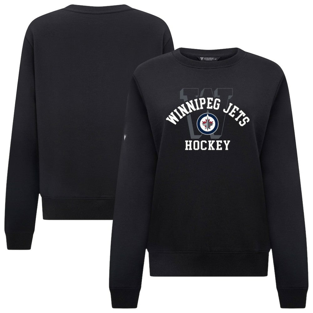 Winnipeg Jets Levelwear Women's Yvette Limelight Big Letter Sweatshirt