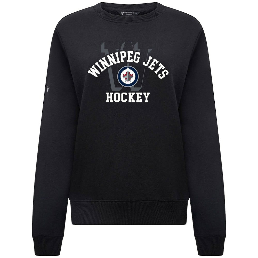 Winnipeg Jets Levelwear Women's Yvette Limelight Big Letter Sweatshirt