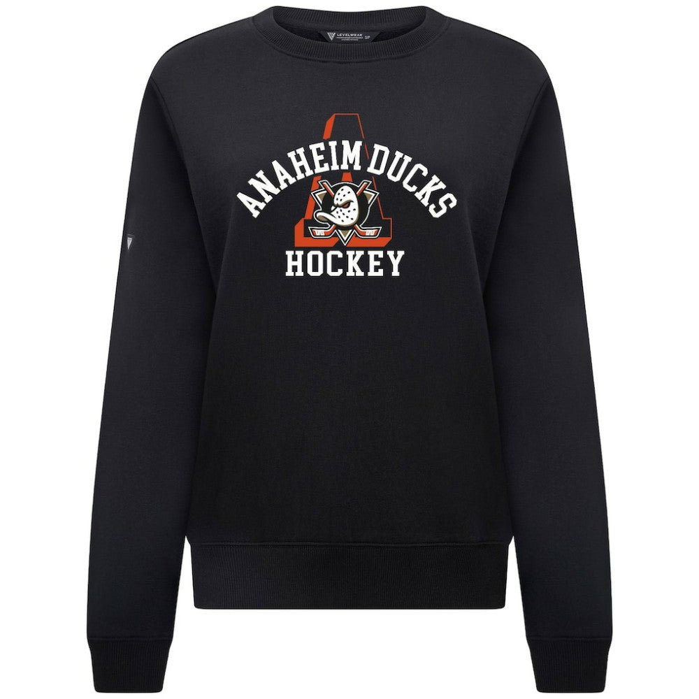 Anaheim Ducks Levelwear Women's Yvette Limelight Big Letter Sweatshirt