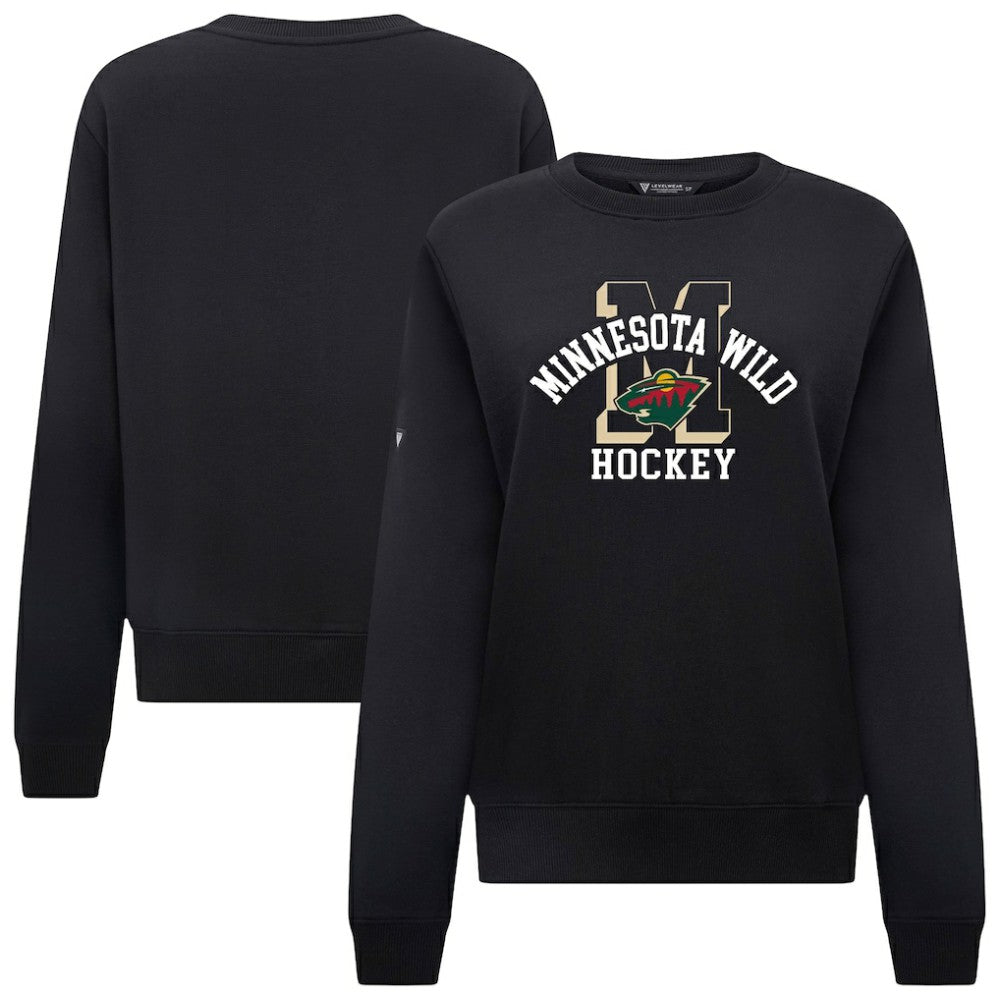 Minnesota Wild Levelwear Women's Yvette Limelight Big Letter Sweatshirt