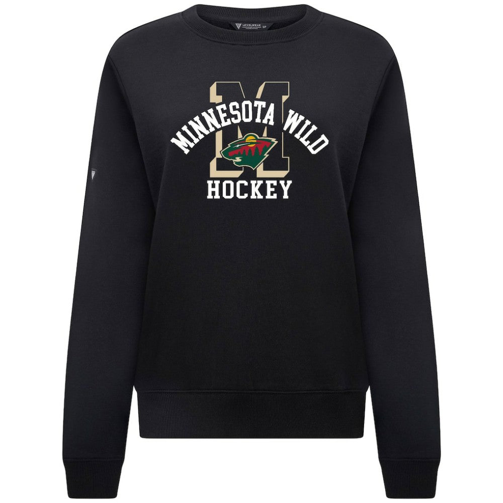 Minnesota Wild Levelwear Women's Yvette Limelight Big Letter Sweatshirt