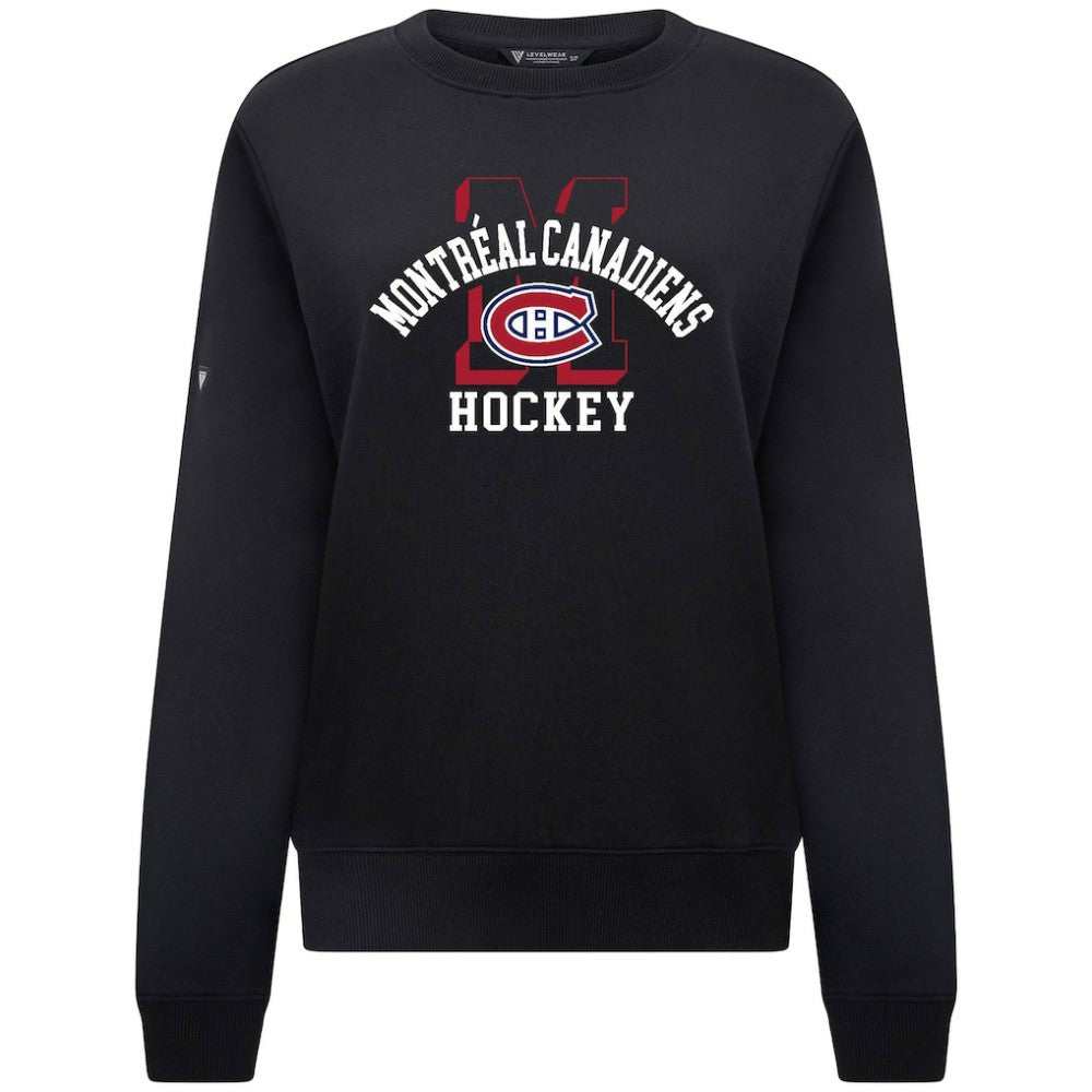 Montreal Canadiens Levelwear Women's Yvette Limelight Big Letter Sweatshirt