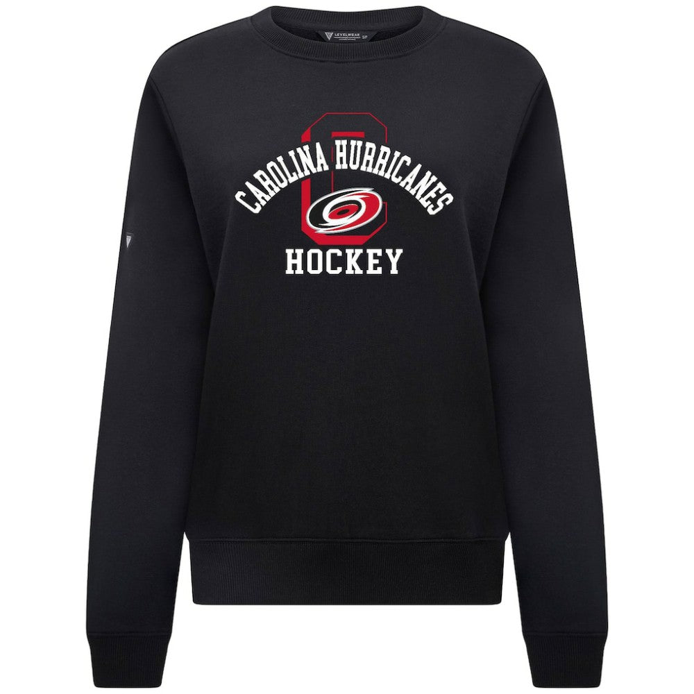 Carolina Hurricanes Levelwear Women's Yvette Limelight Big Letter Sweatshirt