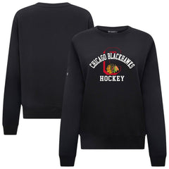 Chicago Blackhawks Levelwear Women's Yvette Limelight Big Letter Sweatshirt