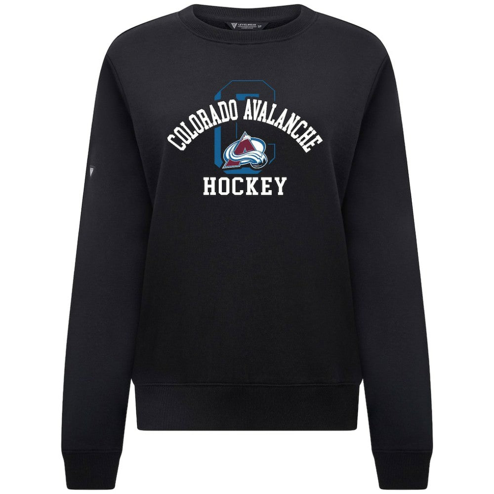 Colorado Avalanche Levelwear Women's Yvette Limelight Big Letter Sweatshirt
