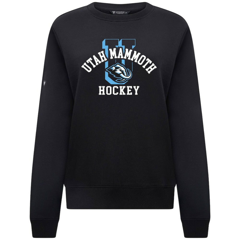 Utah Mammoth Levelwear Women's Yvette Limelight Big Letter Sweatshirt