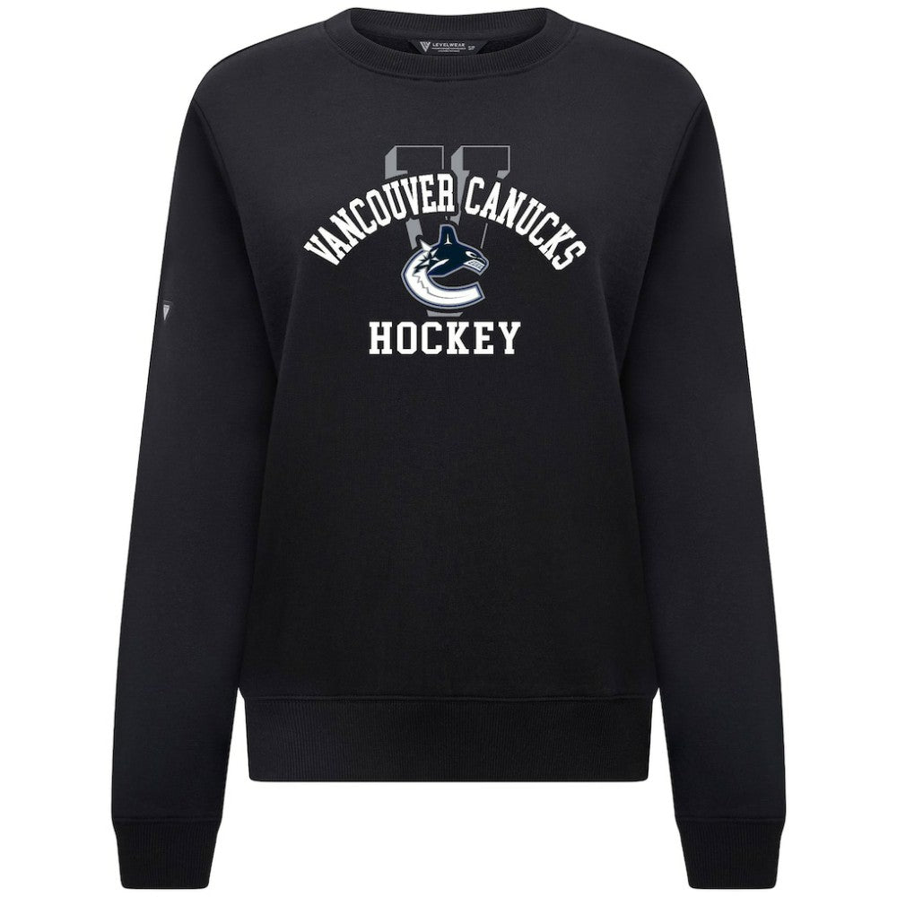 Vancouver Canucks Levelwear Women's Yvette Limelight Big Letter Sweatshirt