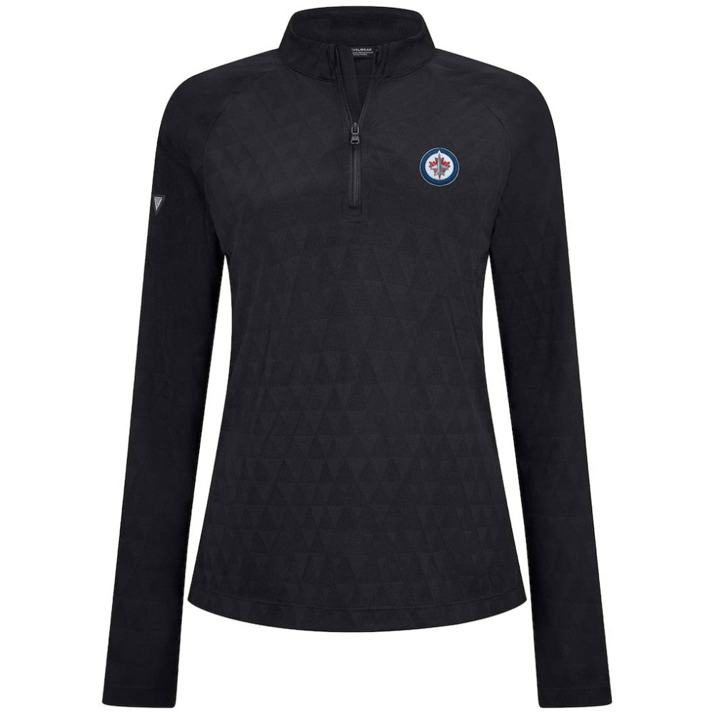 Winnipeg Jets Levelwear Women's Spike Raglan Quarter-Zip Top