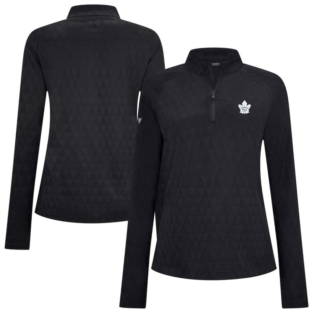 Toronto Maple Leafs Levelwear Women's Spike Raglan Quarter-Zip Top