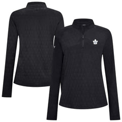 Toronto Maple Leafs Levelwear Women's Spike Raglan Quarter-Zip Top