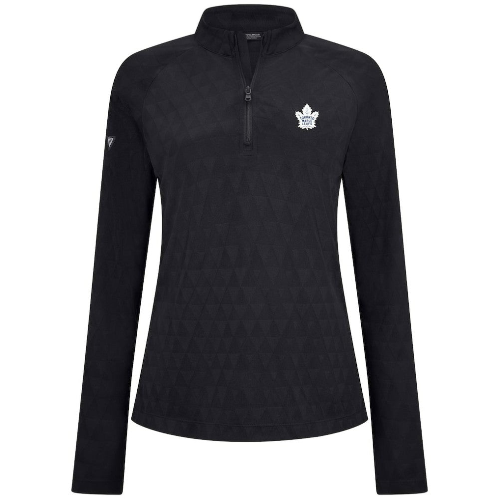 Toronto Maple Leafs Levelwear Women's Spike Raglan Quarter-Zip Top