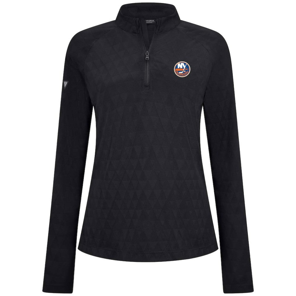 New York Islanders Levelwear Women's Spike Raglan Quarter-Zip Top
