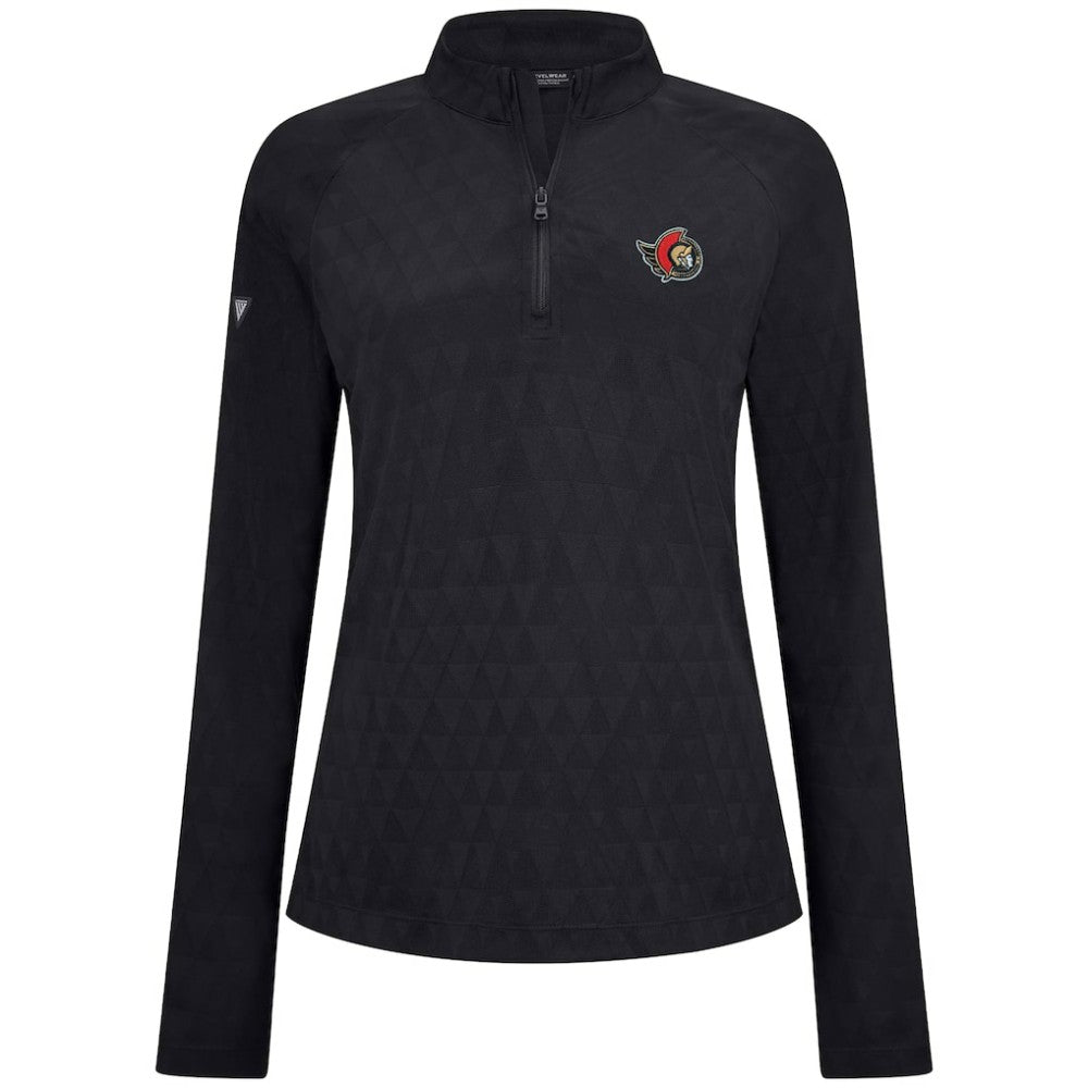 Ottawa Senators Levelwear Women's Spike Raglan Quarter-Zip Top