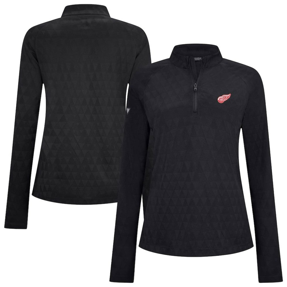 Detroit Red Wings Levelwear Women's Spike Raglan Quarter-Zip Top