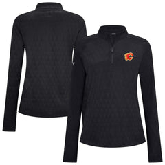 Calgary Flames Levelwear Women's Spike Raglan Quarter-Zip Top