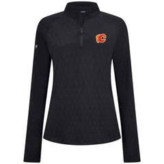 Calgary Flames Levelwear Women's Spike Raglan Quarter-Zip Top
