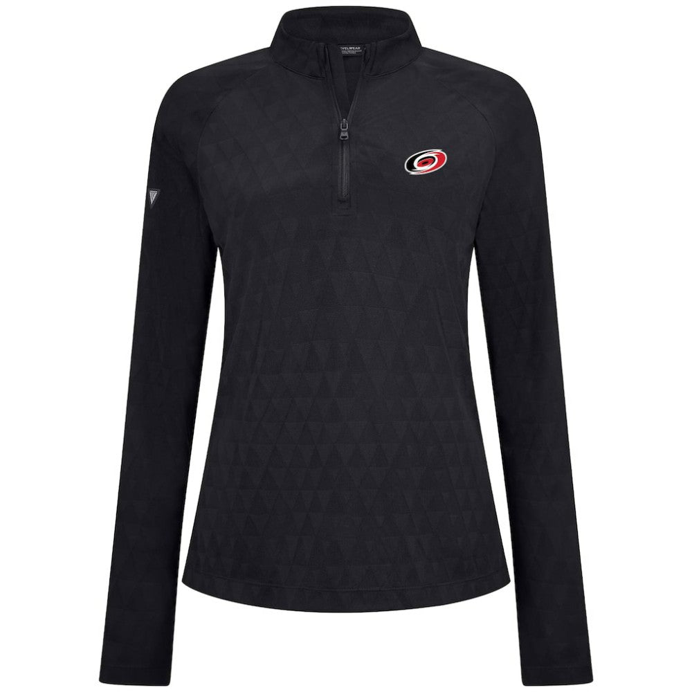 Carolina Hurricanes Levelwear Women's Spike Raglan Quarter-Zip Top