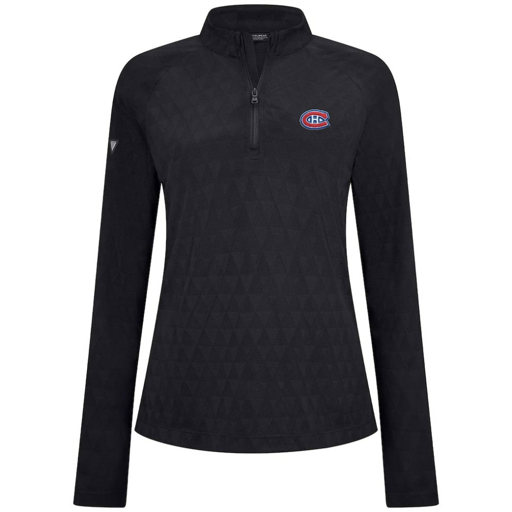 Montreal Canadiens Levelwear Women's Spike Raglan Quarter-Zip Top