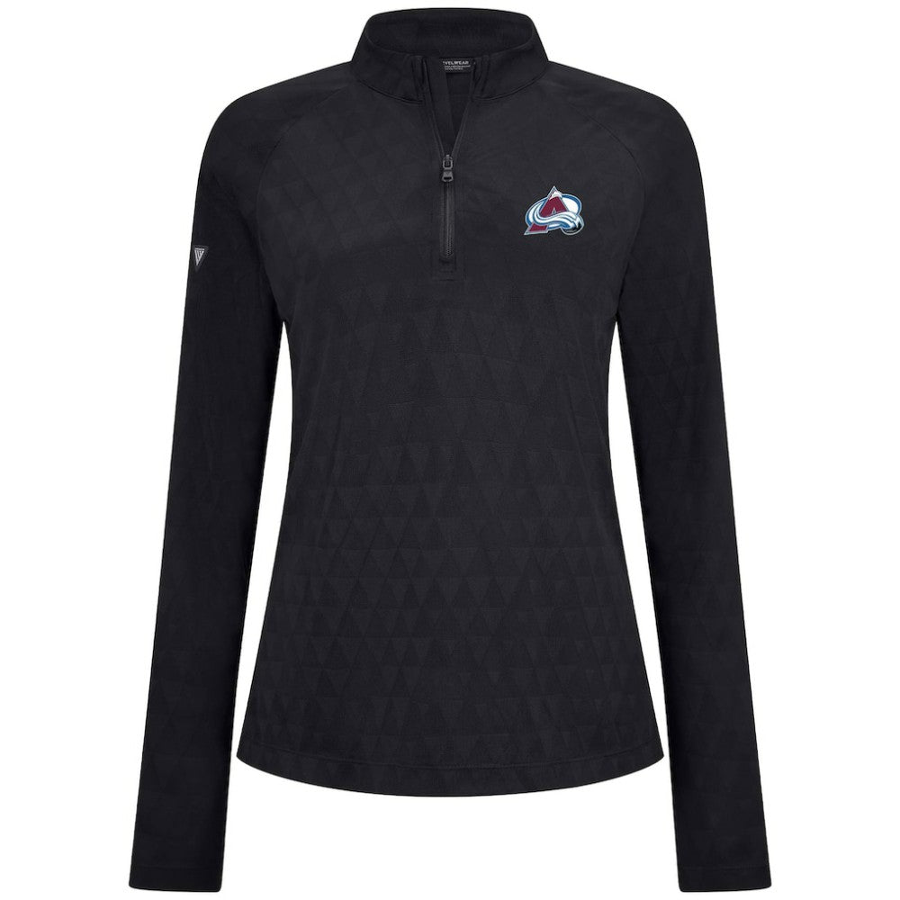 Colorado Avalanche Levelwear Women's Spike Raglan Quarter-Zip Top