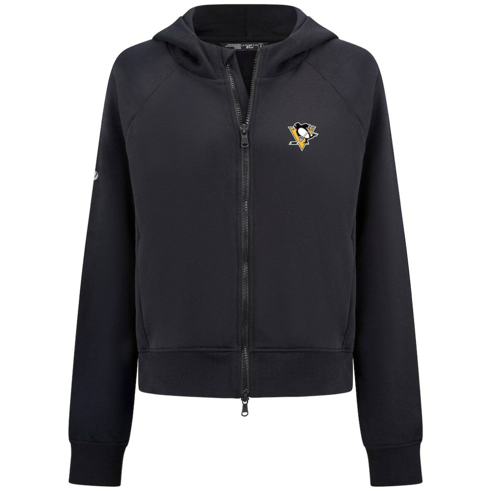 Pittsburgh Penguins Levelwear Women's Judd Raglan Full-Zip Hoodie