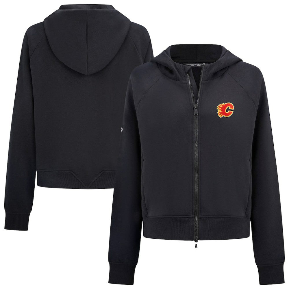 Calgary Flames Levelwear Women's Judd Raglan Full-Zip Hoodie