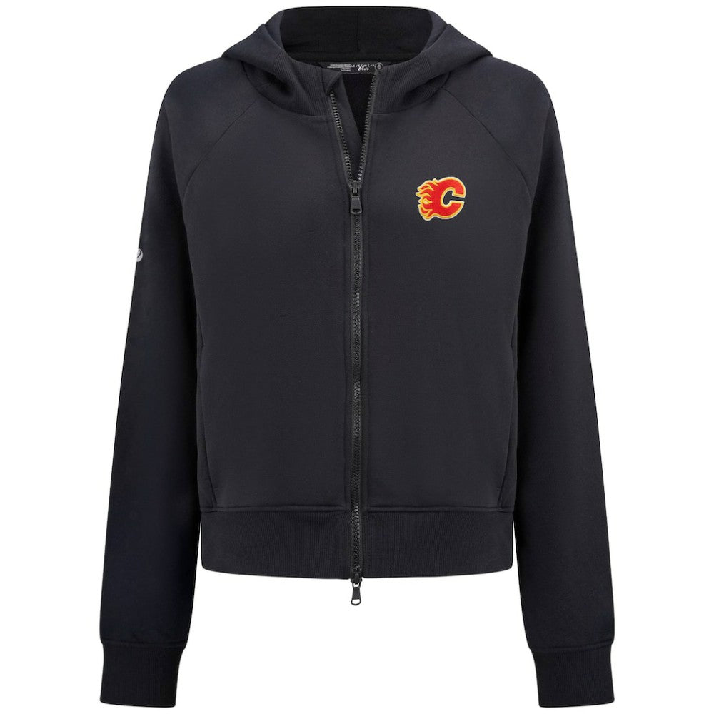 Calgary Flames Levelwear Women's Judd Raglan Full-Zip Hoodie