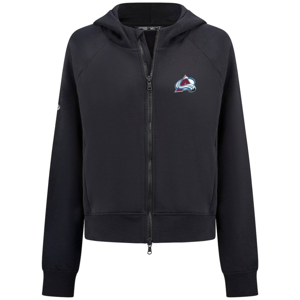 Colorado Avalanche Levelwear Women's Judd Raglan Full-Zip Hoodie