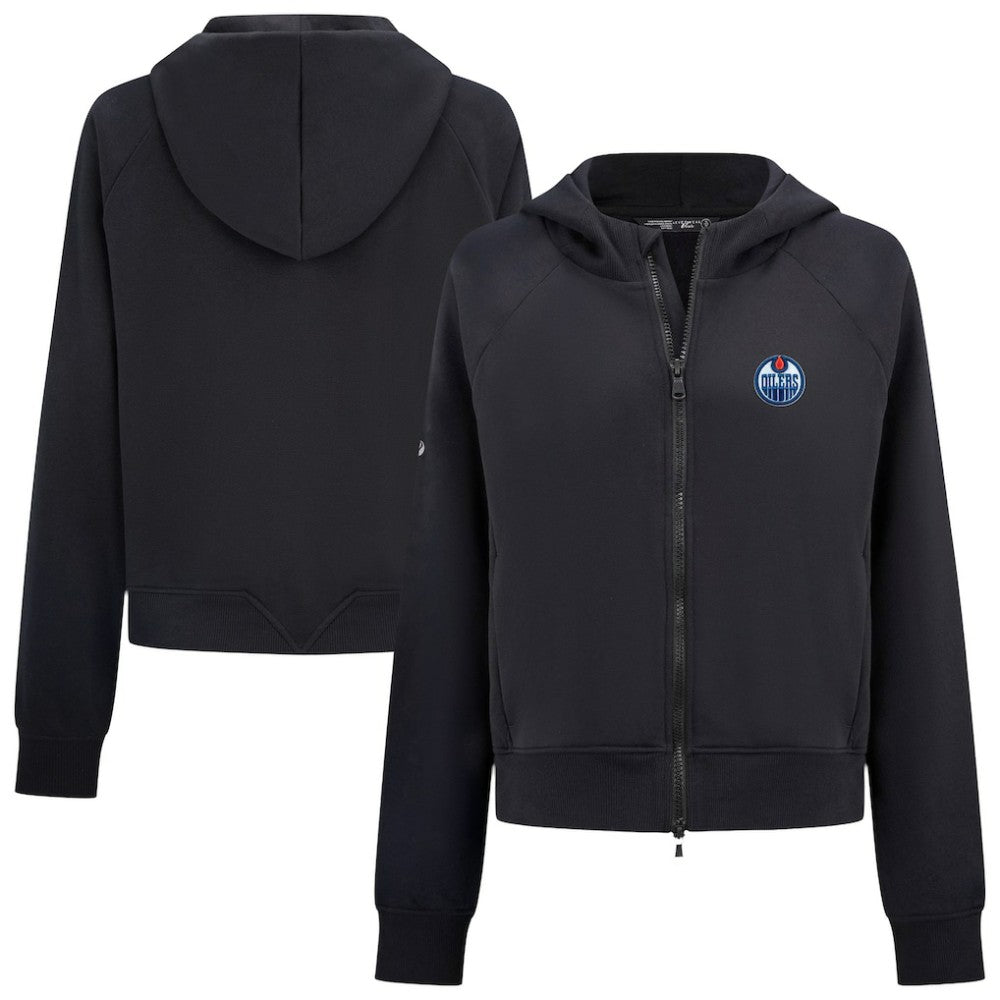Edmonton Oilers Levelwear Women's Judd Raglan Full-Zip Hoodie