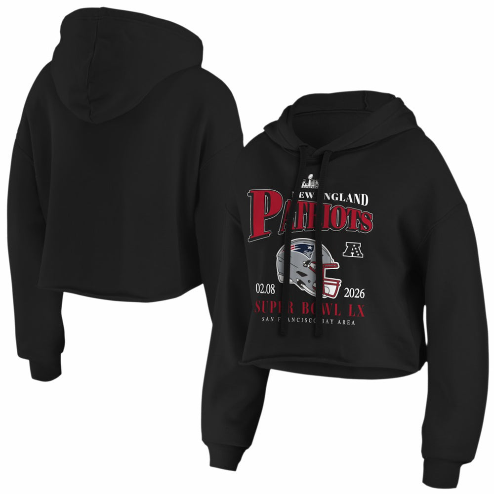 NFL New England Patriots WEAR by Erin Andrews Women's Super Bowl LX Cropped Hoodie