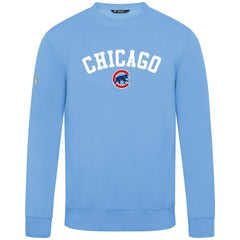 Chicago Cubs Levelwear Zane Felt Arch Pullover Sweatshirt - Light Blue