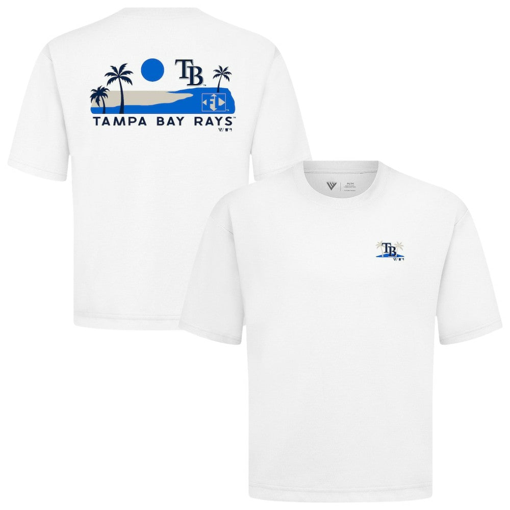 Tampa Bay Rays Levelwear Panoramic Luxe Signature Knit T-Shirt - White