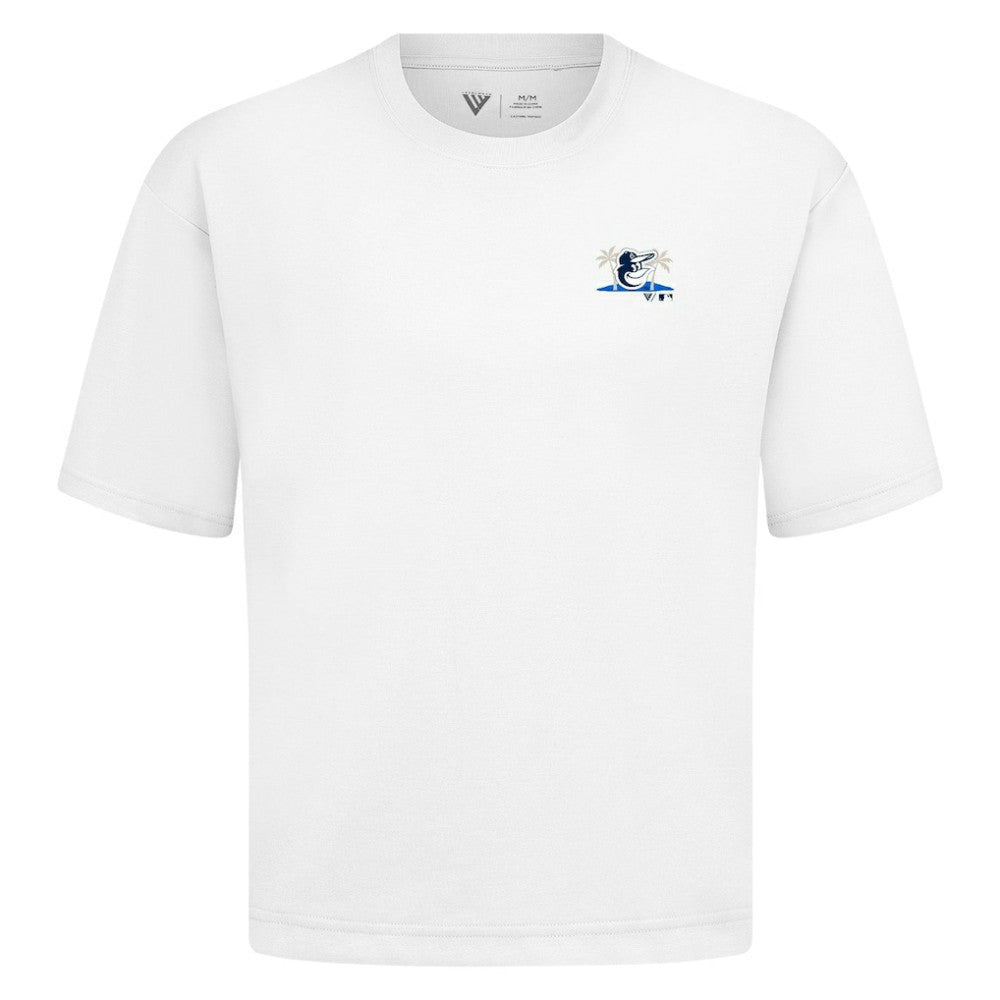 Baltimore Orioles Levelwear Panoramic Luxe Signature Knit T-Shirt - White