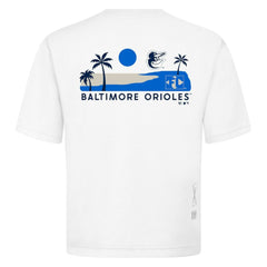 Baltimore Orioles Levelwear Panoramic Luxe Signature Knit T-Shirt - White