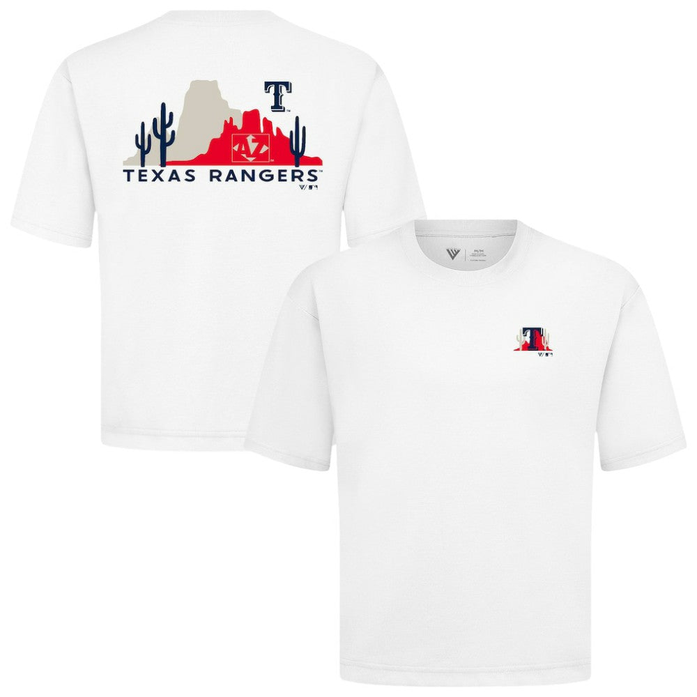 Texas Rangers Levelwear  Luxe Signature Knit T-Shirt - White