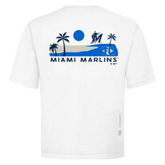 Miami Marlins Levelwear  Luxe Signature Knit T-Shirt - White