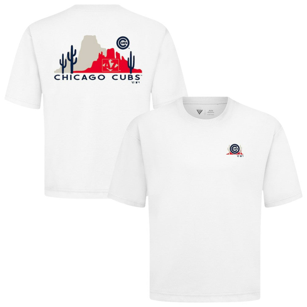 Chicago Cubs Levelwear  Luxe Signature Knit T-Shirt - White