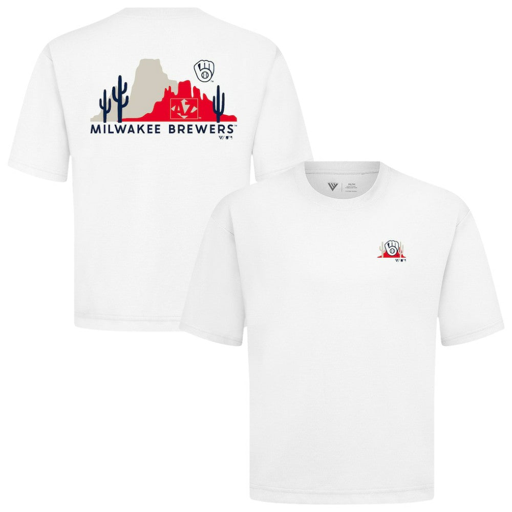 Milwaukee Brewers Levelwear  Luxe Signature Knit T-Shirt - White