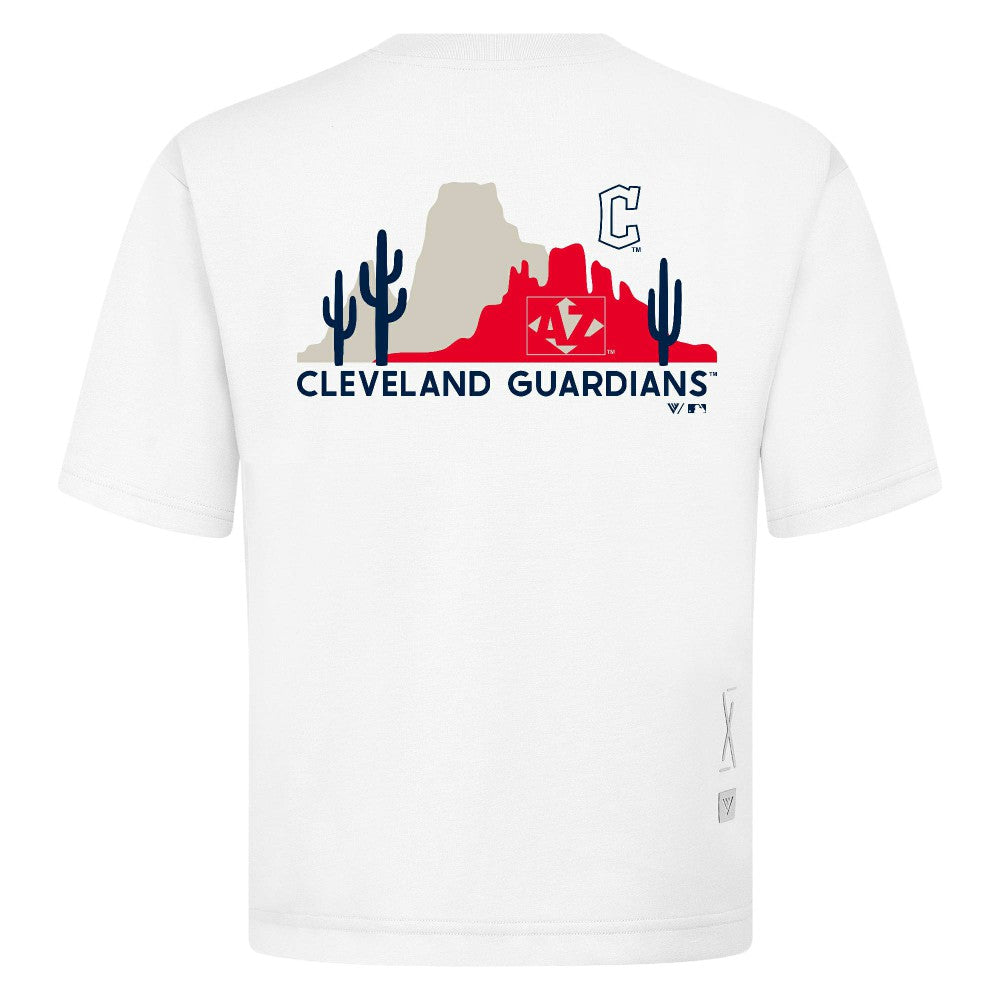 Cleveland Guardians Levelwear Panoramic Luxe Signature Knit T-Shirt - White