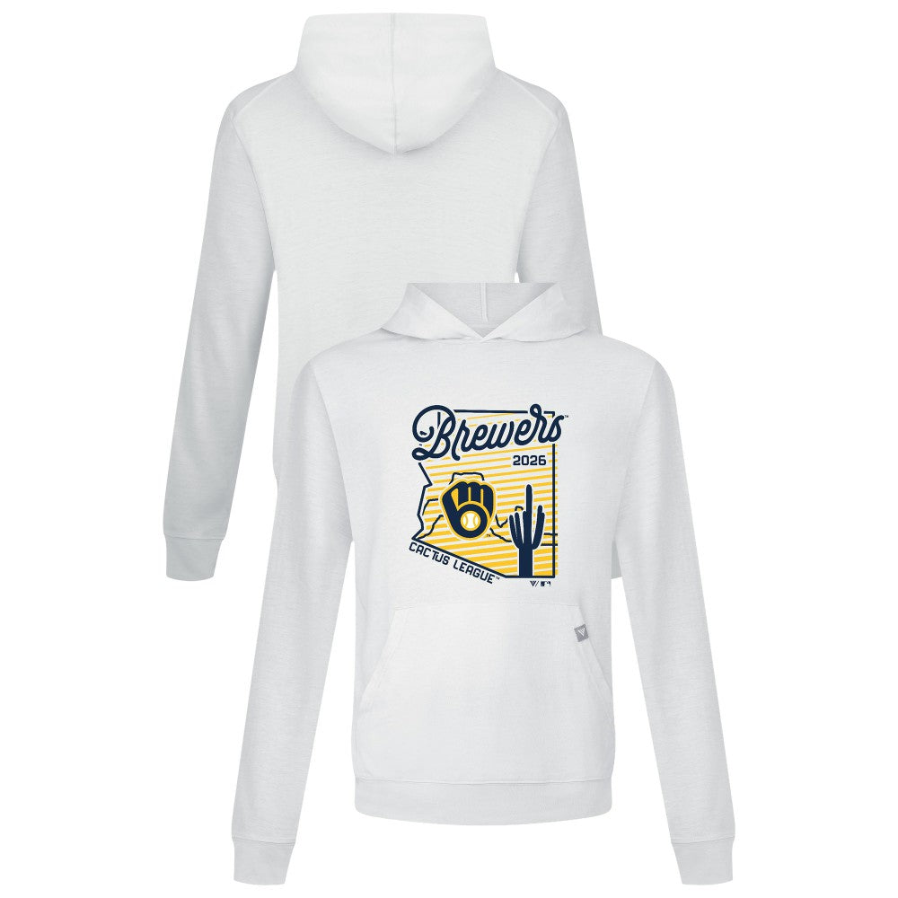 Milwaukee Brewers Levelwear Sunrise Relay Hoodie - White