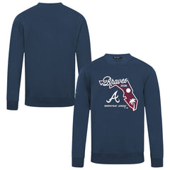 Atlanta Braves Levelwear Zane Sunrise Sweatshirt - Navy