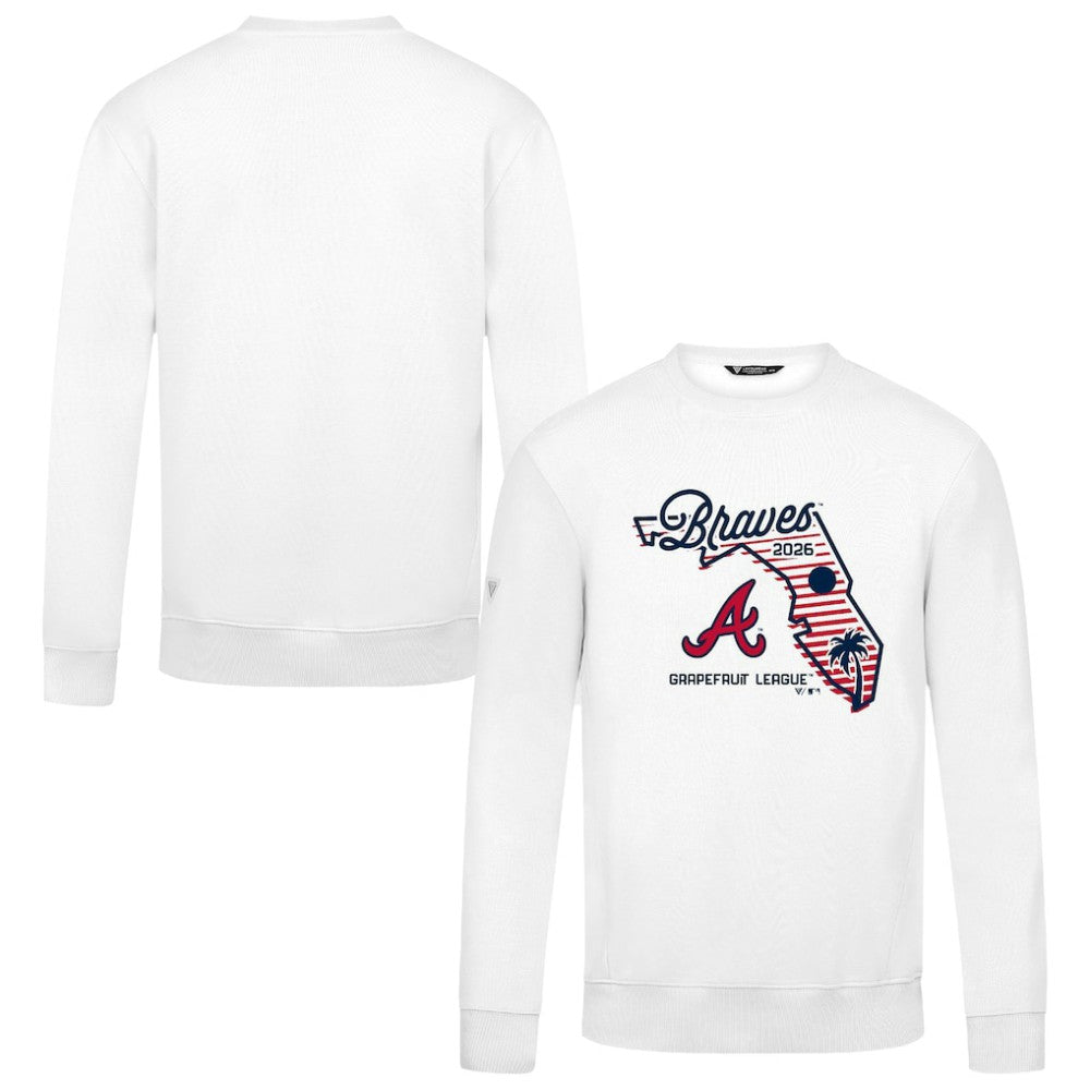 Atlanta Braves Levelwear Zane Sunrise Sweatshirt - White