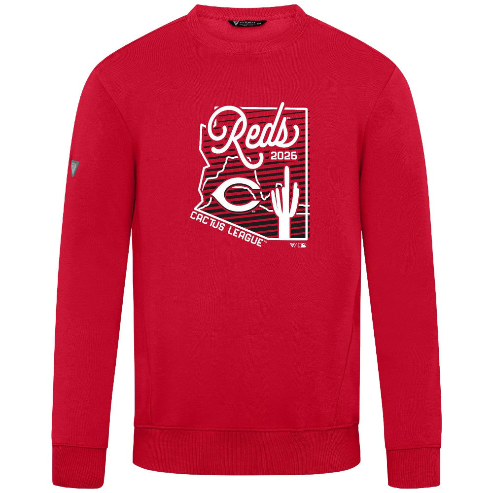 Cincinnati Reds Levelwear Zane Sunrise Sweatshirt - Red