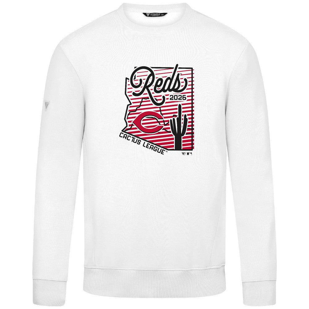 Cincinnati Reds Levelwear Zane Sunrise Sweatshirt - White