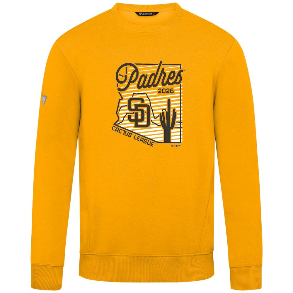 San Diego Padres Levelwear Zane Sunrise Sweatshirt - Gold