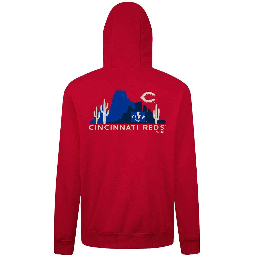 Cincinnati Reds Levelwear Panoramic Podium Hoodie - Red